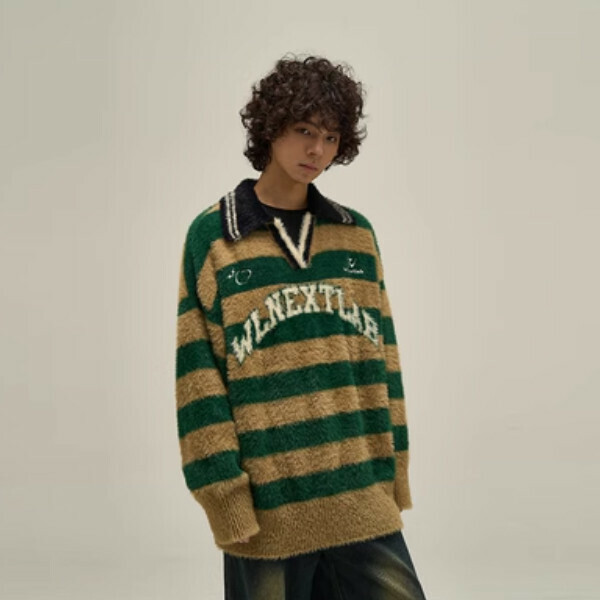 Popular retro college style couple sweater [Yellow M-XL sizes, please confirm the delivery size with customer service after placing the order]