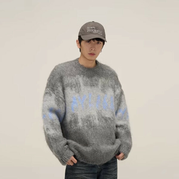 Popular retro lazy sweater [Gray M-XL sizes, please confirm the delivery size with customer service after placing the order]