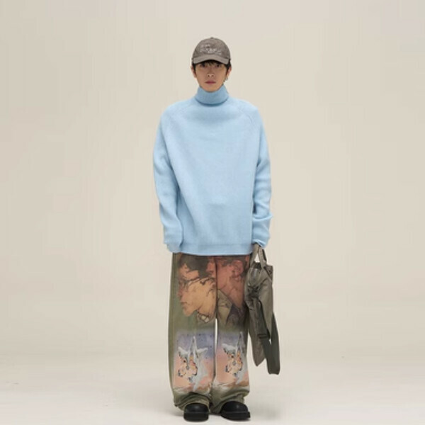 Popular solid color sweater [Blue size M-2XL, please confirm the delivery size with customer service after placing the order]