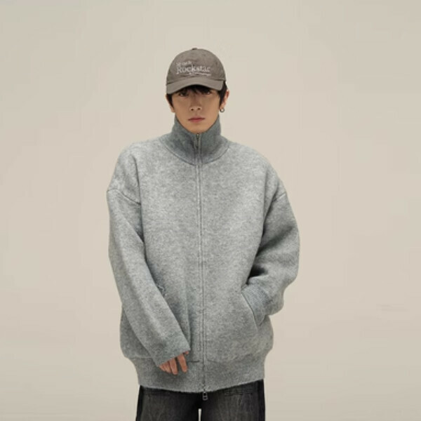 Popular lazy style cardigan sweater [Gray M-XL sizes, please confirm the delivery size with customer service after placing the order]