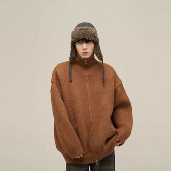 Popular lazy style cardigan sweater [Coffee color M-XL, please confirm the delivery size with customer service after placing the order]