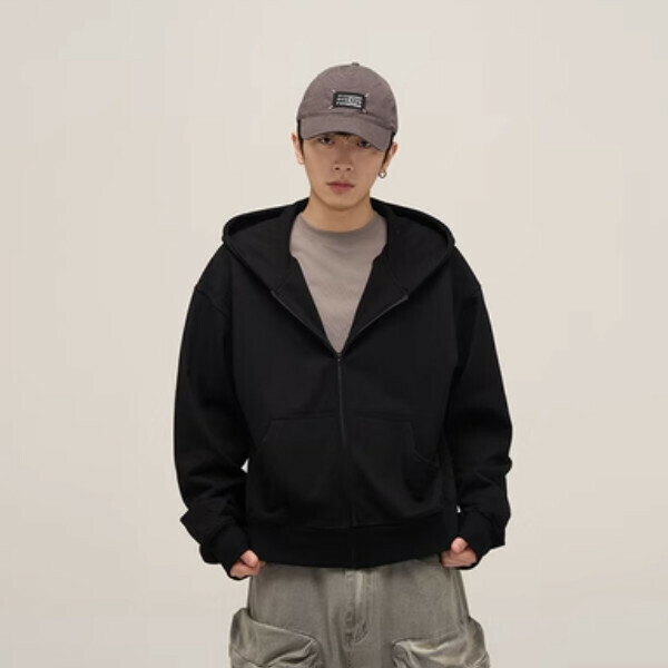 New cleanfit zipper sweatshirt jacket [black zipper size S-XL, confirm delivery size with customer service after placing order]