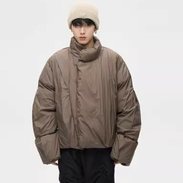 New short cotton jacket for lazy couples [brown M-XL sizes, please confirm the delivery size with customer service after placing the order]