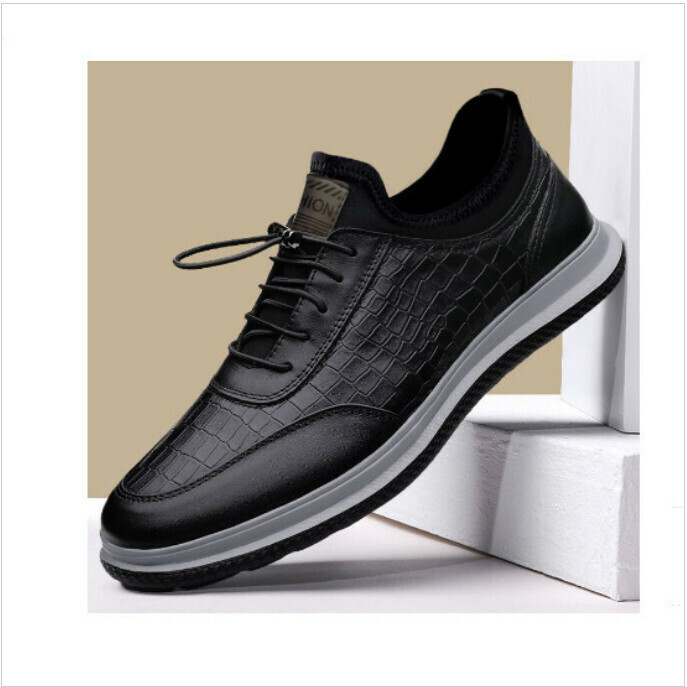 Hot Recommended [Special Offer] Comfortable Casual Leather Shoes [Black] [Size 39]