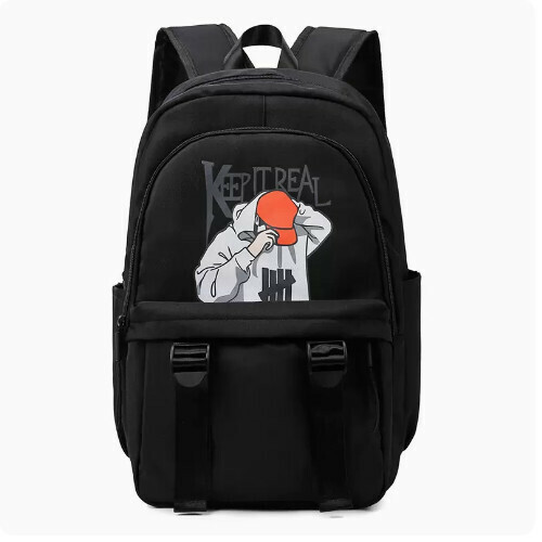 Hot Recommended Large Capacity Travel Outdoor Backpack Computer Bag (Black-Orange Baseball Cap-Large)