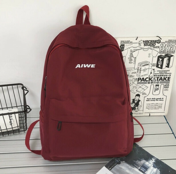 Popular trendy brand backpack for men (red without pendant)