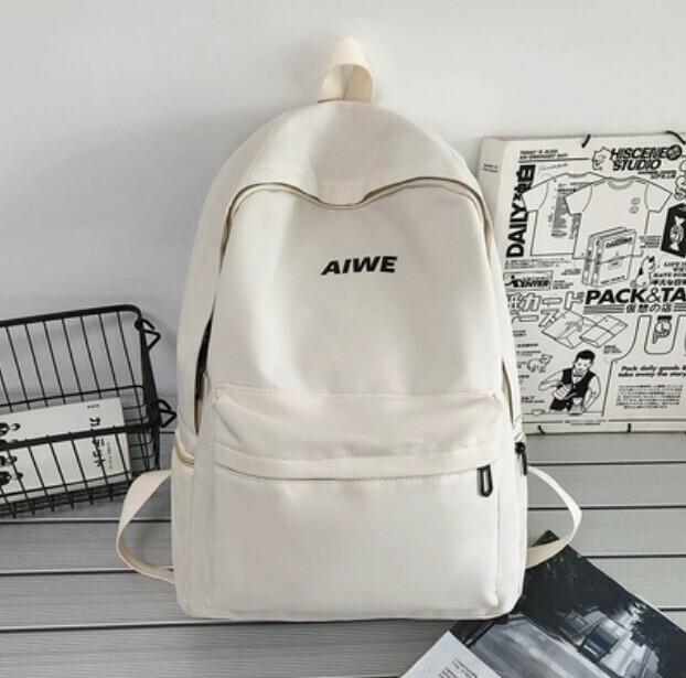 Popular trendy brand backpack for men (white without pendant)
