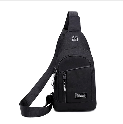 Hot Recommended Men's Chest Bag, Crossbody Bag, Shoulder Bag, Sports and Leisure Crossbody Bag [7505 Black]