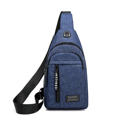 Hot Recommended Men's Chest Bag, Crossbody Bag, Shoulder Bag, Sports and Leisure Crossbody Bag [7504 Blue]