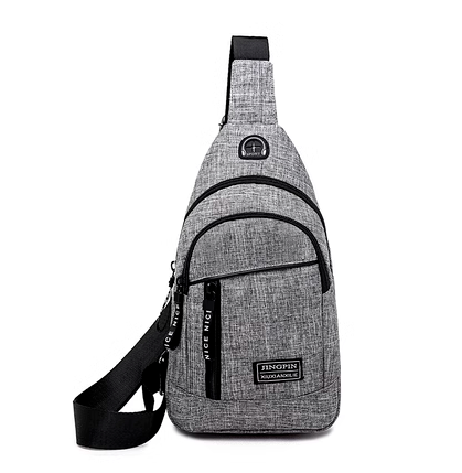Hot Recommended Men's Chest Bag, Crossbody Bag, Shoulder Bag, Sports and Leisure Crossbody Bag [7505 Gray]