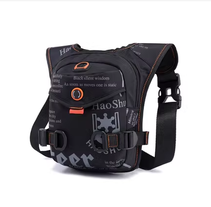 Hot recommended multifunctional casual waist and leg bag for men, crossbody waist bag, outdoor sports fitness running and cycling fishing leg bag [black]