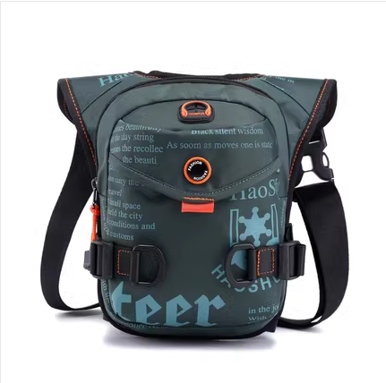 Hot recommended multifunctional casual waist and leg bag for men, crossbody waist bag, outdoor sports fitness running and cycling fishing leg bag [dark green]