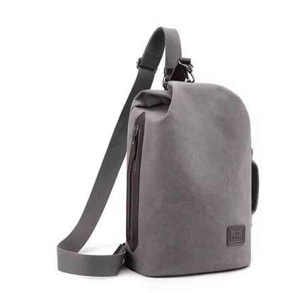 Hot Recommended Men's Chest Bag, Crossbody Bag, Shoulder Bag, Sports and Leisure Crossbody Bag [Gray]