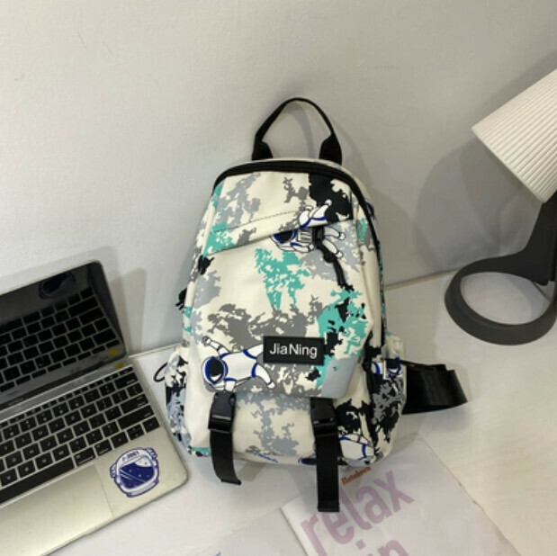 Popular crossbody bag men's trendy canvas chest bag (green without pendant)