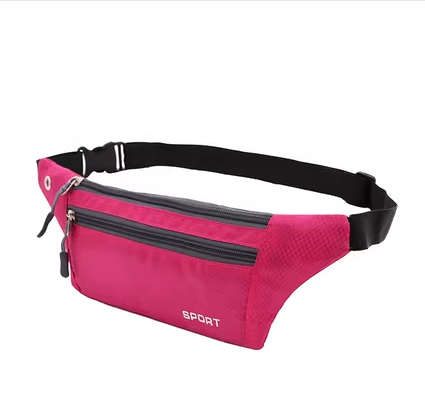 Hotly recommended ultra-light waterproof sports waist bag, men's and women's running mobile phone bag, mini multi-functional fitness invisible bag [rose red]