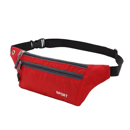 Hotly recommended ultra-light waterproof sports waist bag, men's and women's running mobile phone bag, mini multi-functional fitness invisible bag [red]
