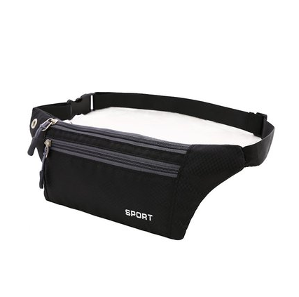 Hotly recommended ultra-light waterproof sports waist bag, men's and women's running mobile phone bag, mini multi-functional fitness invisible bag [black]