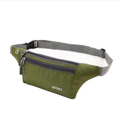 Hotly recommended ultra-light waterproof sports waist bag, men's and women's running mobile phone bag, mini multi-functional fitness invisible bag [military green]
