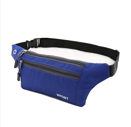 Hotly recommended ultra-light waterproof sports waist bag, men's and women's running mobile phone bag, mini multi-functional fitness invisible bag [blue]
