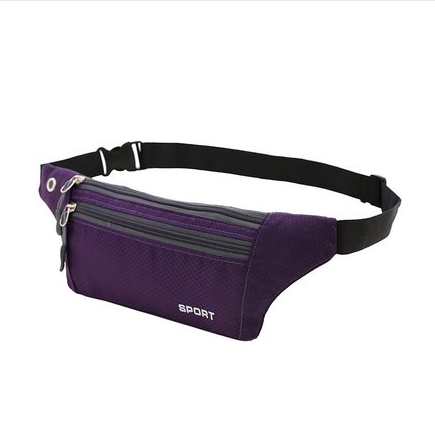 Hotly recommended ultra-light waterproof sports waist bag, men's and women's running mobile phone bag, mini multi-functional fitness invisible bag [purple blue]