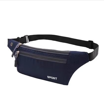 Hotly recommended ultra-light waterproof sports waist bag, men's and women's running mobile phone bag, mini multi-functional fitness invisible bag [dark blue]