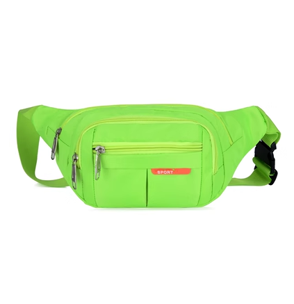 Hot-recommended waist bag for men and women, multi-functional and large-capacity, water-repellent and wear-resistant, outdoor sports mobile phone wallet [fluorescent green]