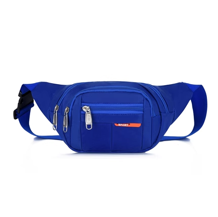 Hot-recommended waist bag for men and women, multi-functional and large-capacity, water-repellent and wear-resistant, outdoor sports mobile phone wallet [royal blue]