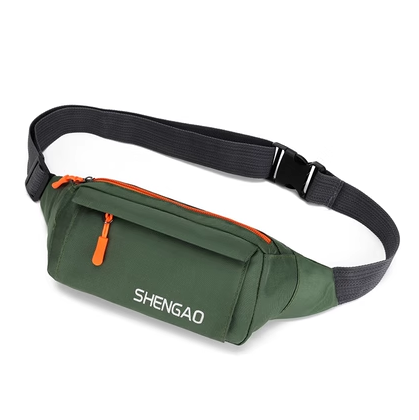 Hot recommended sports running waist bag for men and women, mobile phone waist bag, marathon equipment, fitness ultra-thin invisible belt, multi-functional waterproof [military green]