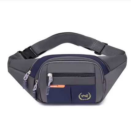 Hot recommended waist bag for men and women, multi-functional and large capacity, water-repellent and wear-resistant, sports mobile phone wallet for construction site work [dark blue]