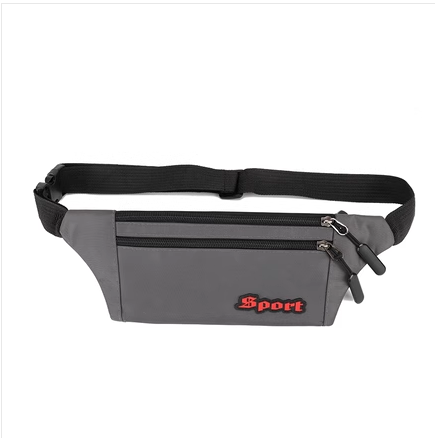 Hot recommended waist bag for men, sports and outdoor waist bag, lightweight and thin running mobile phone waist bag, close-fitting cycling bag, wallet, mobile phone bag [LZ Gray]