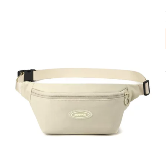 Hotly recommended unisex mobile phone waist bag, chest bag, Japanese simple and lightweight shoulder bag, casual sports crossbody bag [off-white]