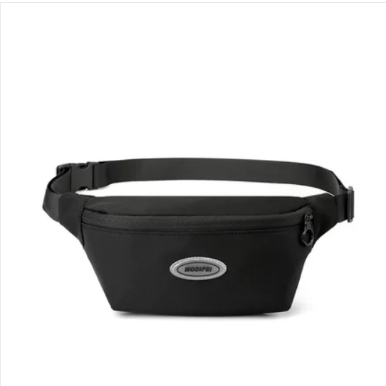 Hotly recommended unisex mobile phone waist bag, chest bag, Japanese simple and lightweight shoulder bag, casual sports crossbody bag [black]