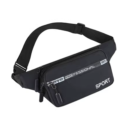 Popular mobile phone belt bag for men and women, thickened wear-resistant outdoor bag, cashier wallet, multi-function [black]