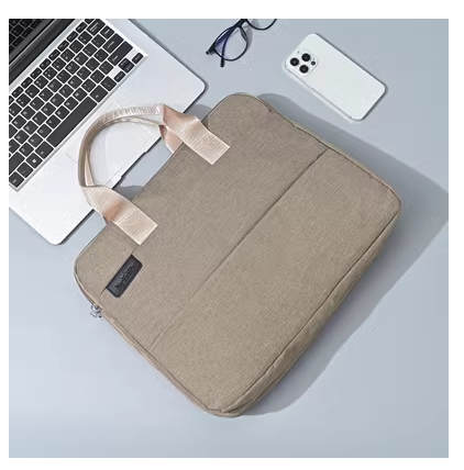 Hot Recommended Men's Multi-Layer Large Capacity Laptop Bag 15-Inch Handbag [Khaki]