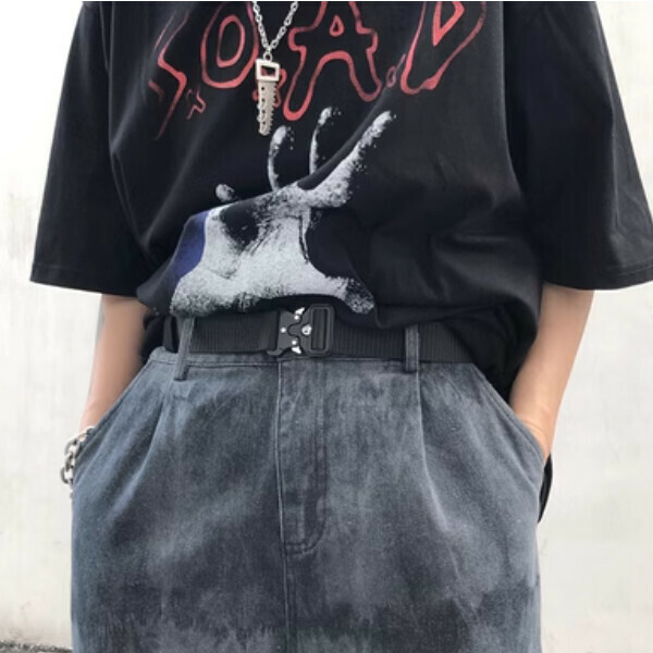 Hot-recommended functional style metal buckle belt [black width 3.5cm, confirm the delivery size with customer service after placing the order]