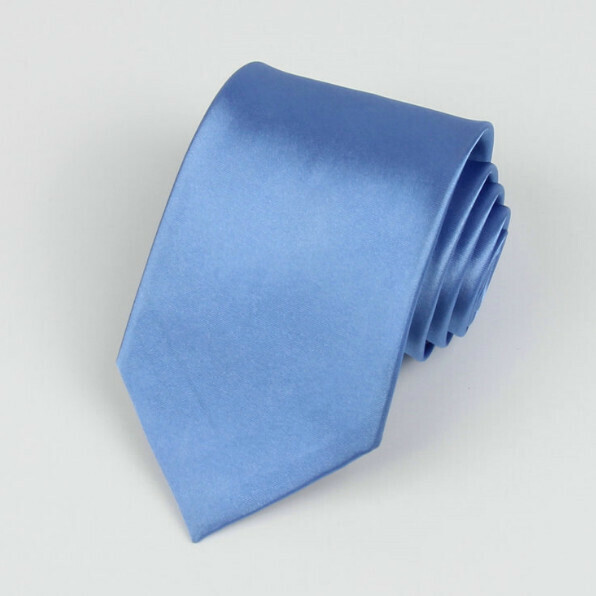 Hot Recommended Solid Color Simulated Silk Tie (Sky Blue)
