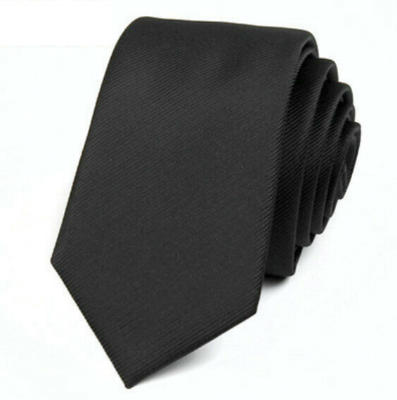 Hot Recommended Fashionable British Casual Tie (Black Pinstripes)