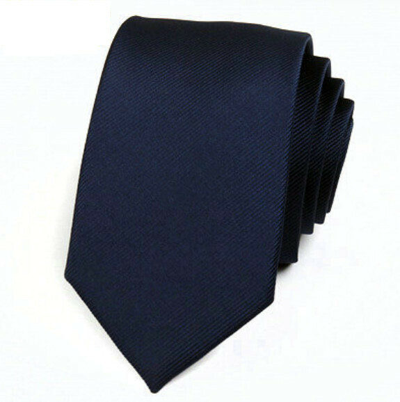 Hot Recommended Fashionable British Casual Tie (Navy Blue Pinstripe)
