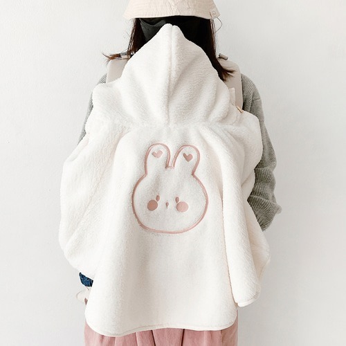 DOT線條圓圓臉系列-微纖維雪花披風