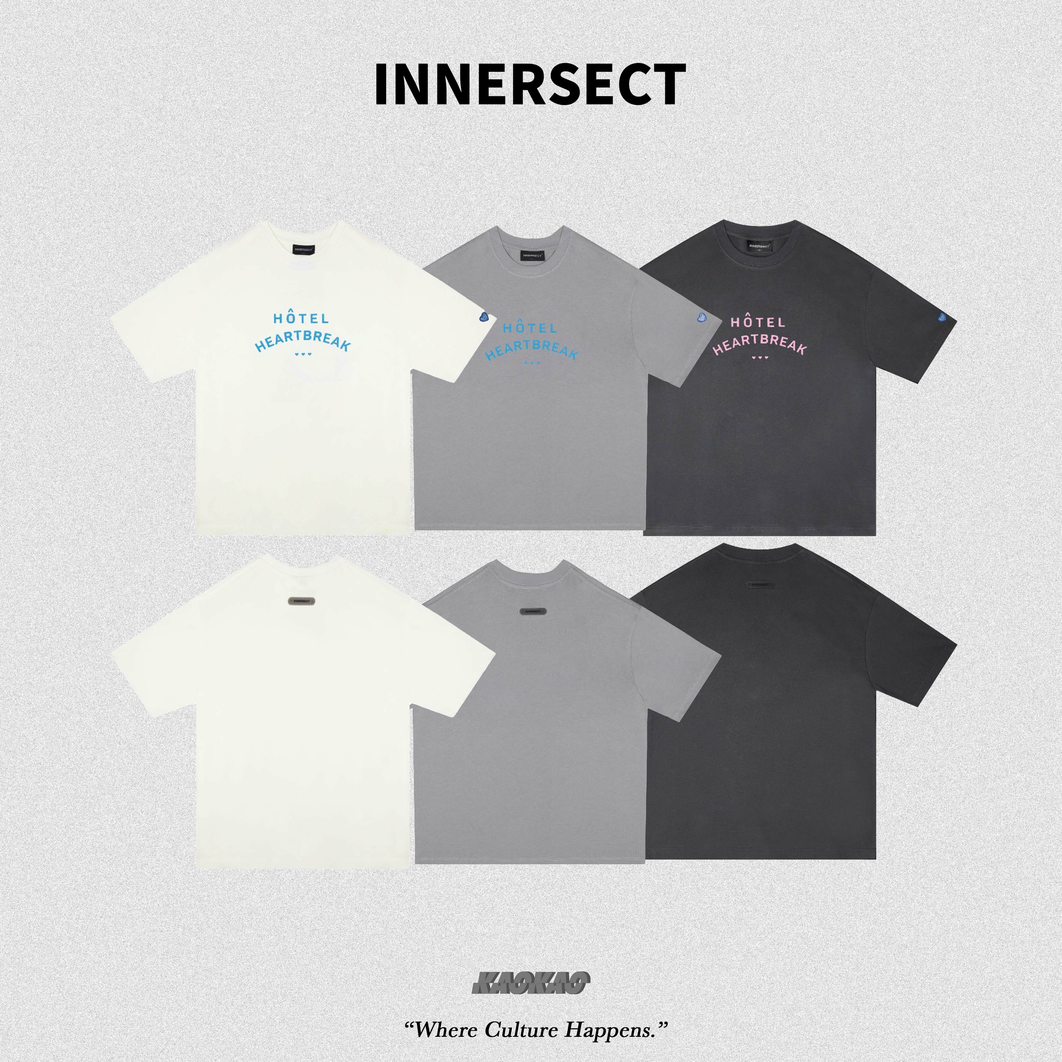 INNERSECT 三生萬物 Heartbreak Hotel 心碎旅店刺繡字母印花 短袖T恤【INN24SSTTE026】