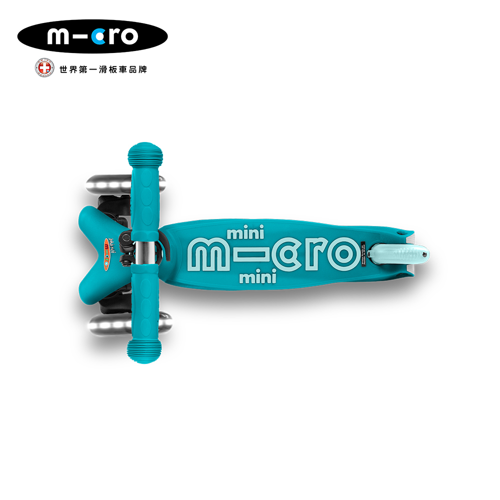 【Micro】兒童滑板車 Mini Deluxe LED 發光輪 (適合2-5歲) - 土耳其藍