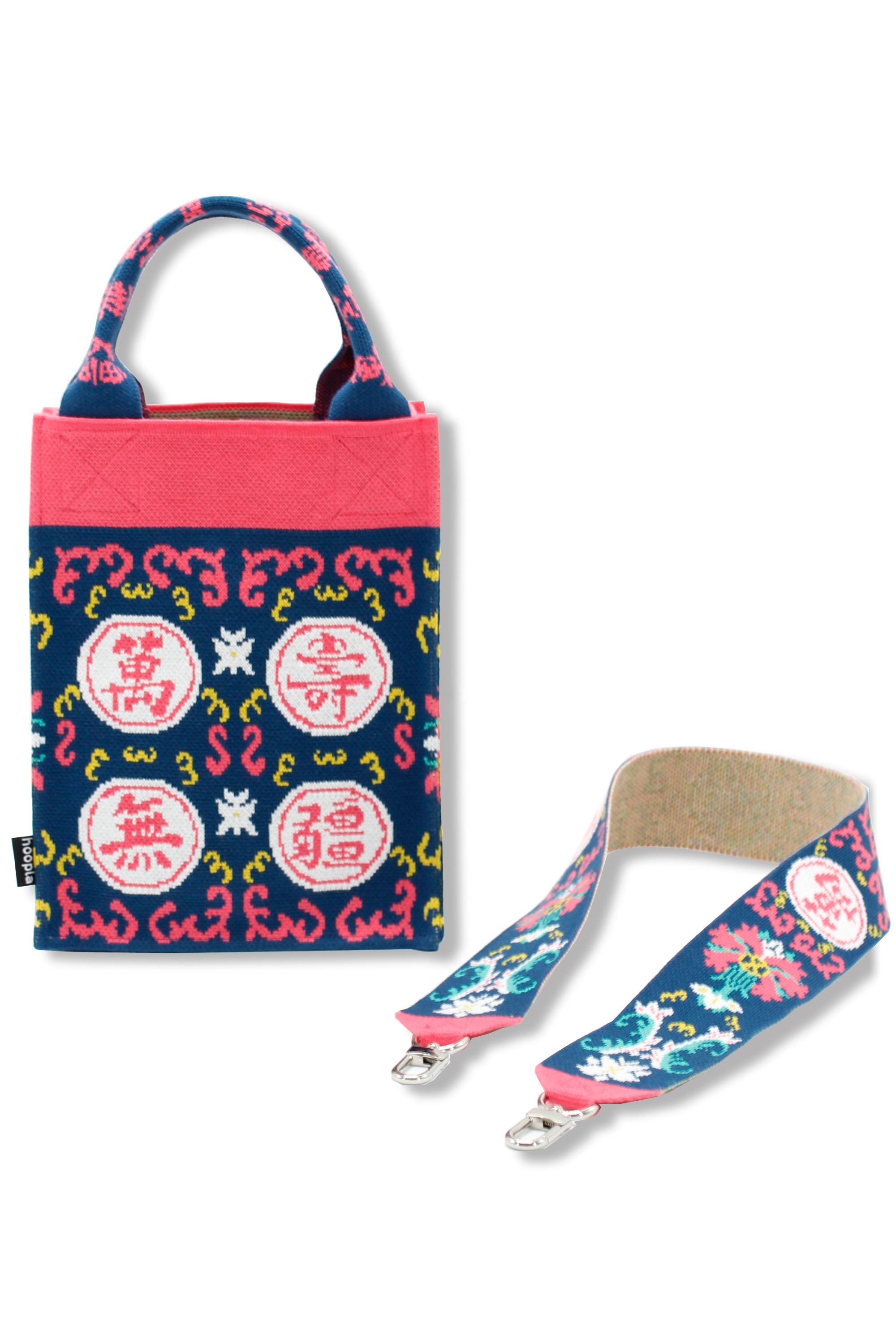 萬壽無疆直版紙袋形手袋