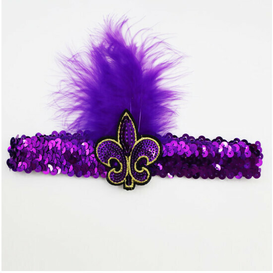 Makeup Party Headband Feather Hair Ornament Headband (Purple Arrow Feather Headband)