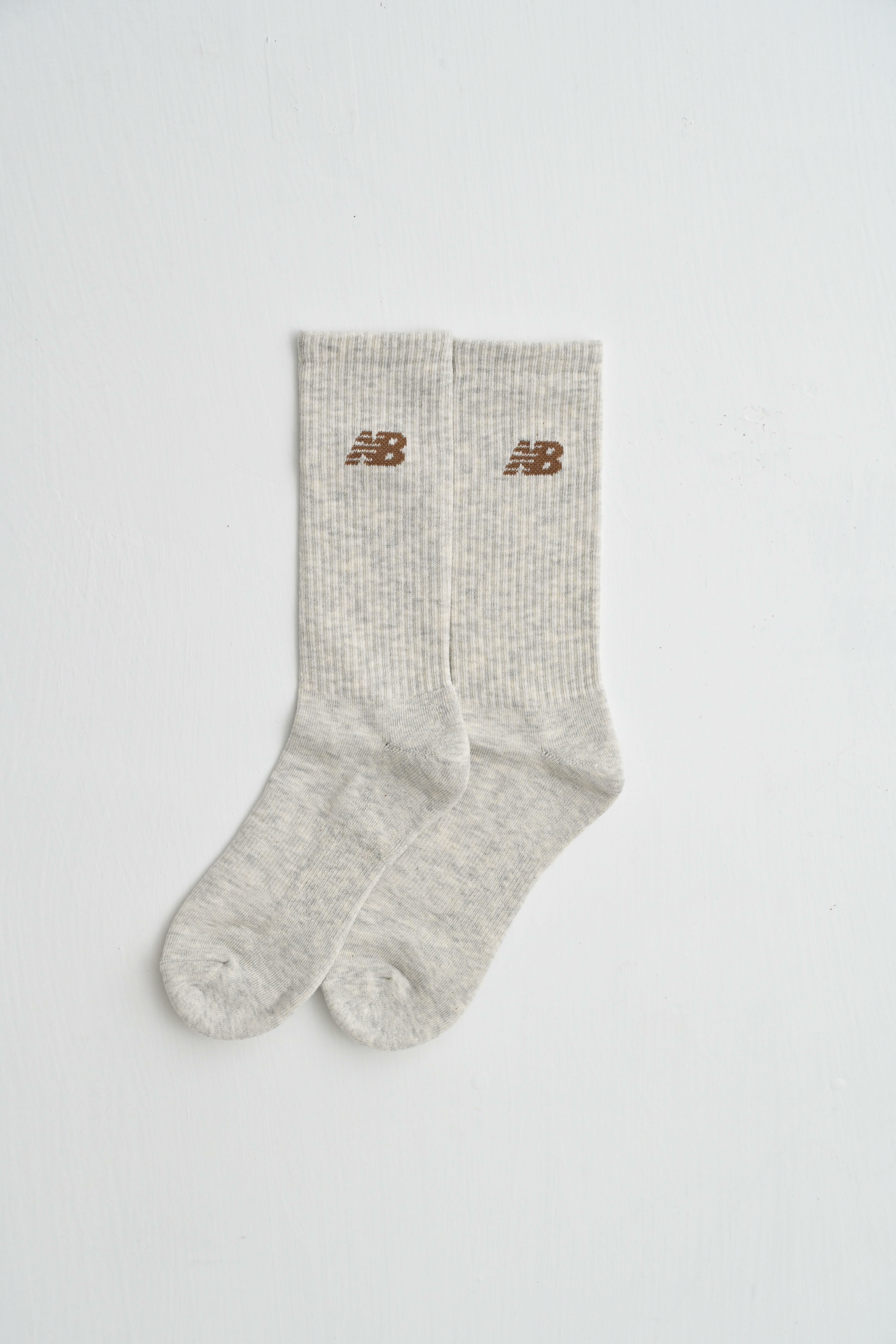 【現貨】NEW BALANCE 襪子 長襪 中筒襪 基本款 雪花灰 LAS33861AG