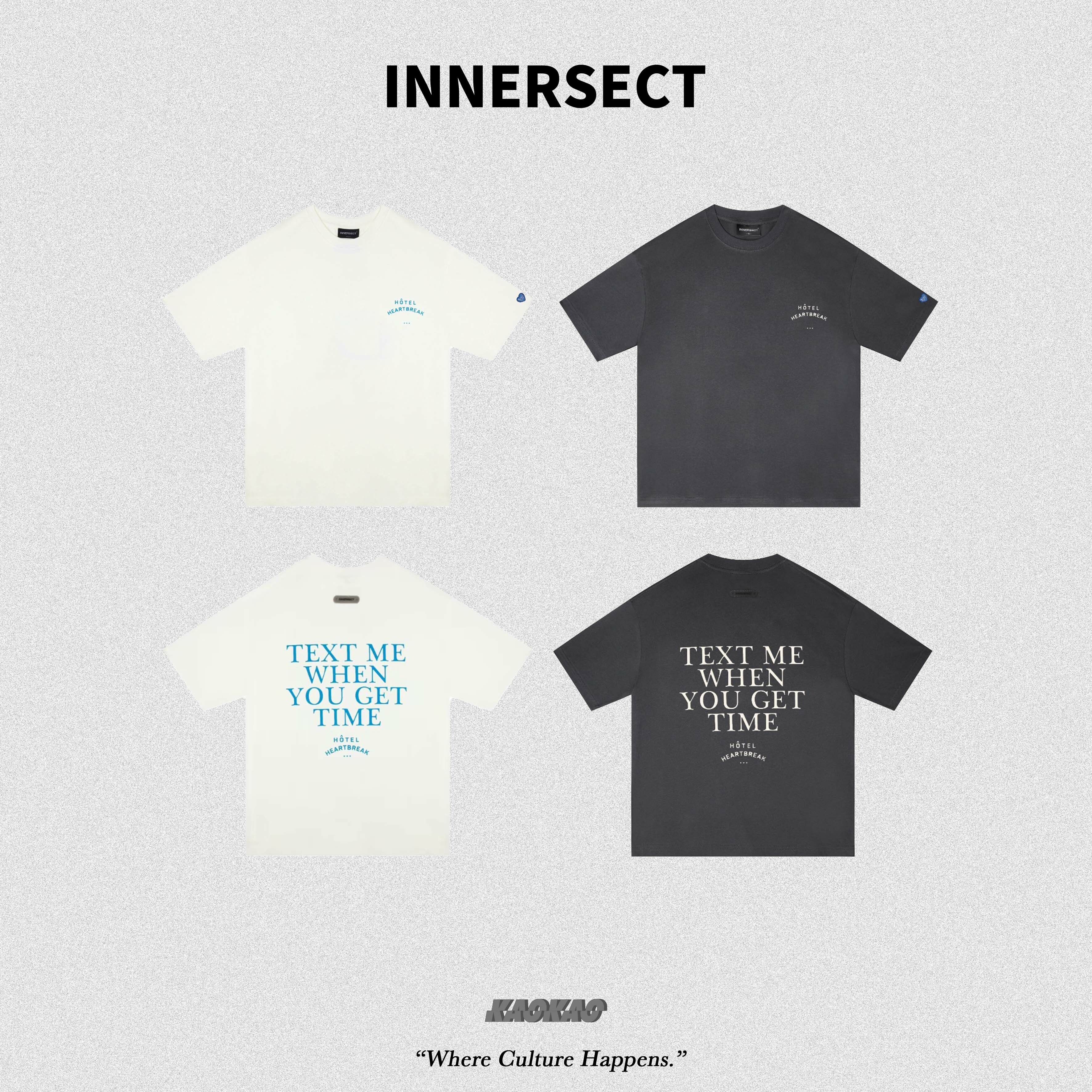 INNERSECT  三生萬物 心碎旅店 刺繡愛心 TEXT ME WHEN YOU GET TIME 短T INN24SSTTE025