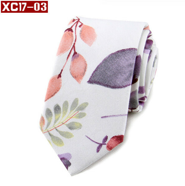 Popular fashionable cotton printed tie (XC17-03)