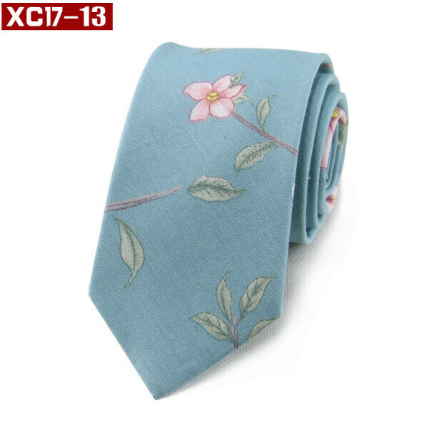 Popular fashionable cotton printed tie (XC17-13)