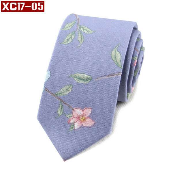 Popular fashionable cotton printed tie (XC17-05)