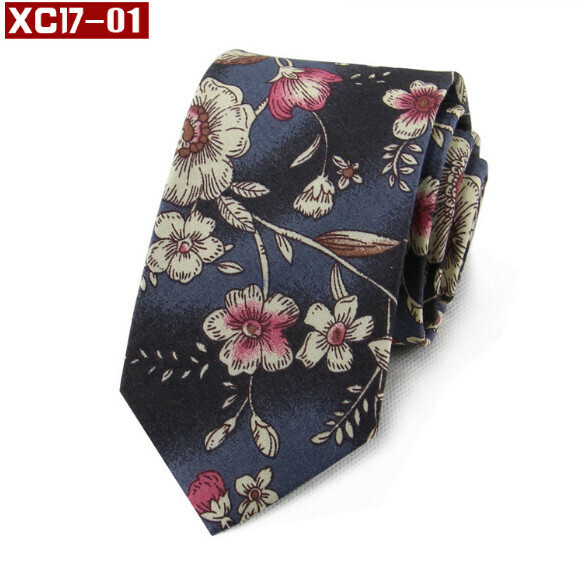 Popular fashionable cotton printed tie (XC17-01)