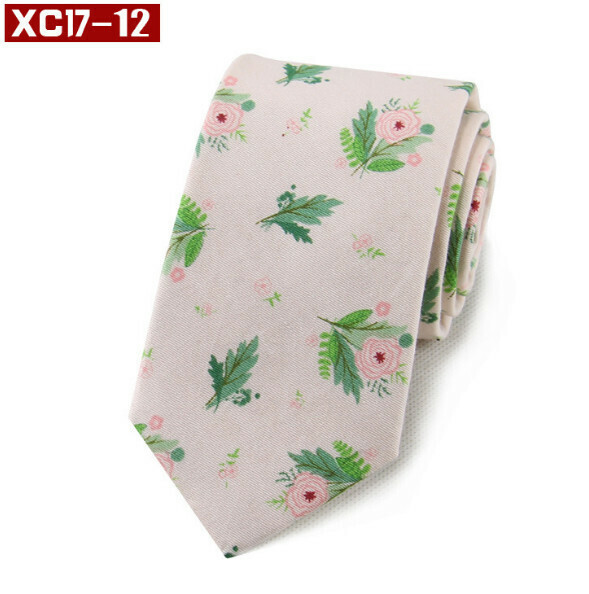 Popular fashionable cotton printed tie (XC17-12)